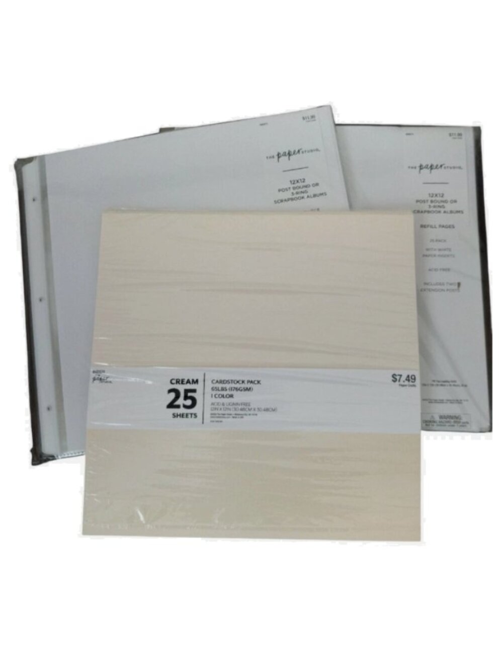 The Paper Studio 12 X 12 Refill Album Pages 50 Sheets and Cream Cardstock New